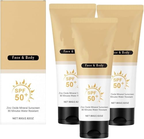 Natürlicher mineralischer Sonnenschutz LSF 50, Sheabutter, leichter Sonnenschutz, natürliche Sheabutter und Zinkoxid, zieht schnell ein, nicht fettende Formel, geeignet für Gesicht und Körper