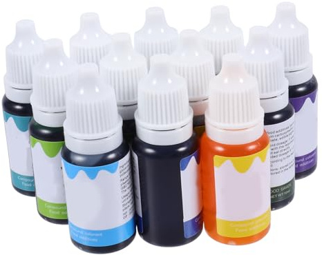 Gatuida 12pcs Lipstick Pigment and Lip Gloss, based Cosmetic Pigments, Green Cool Tone Shades #13-24, Suitable for Diy Lip Makeup and Cosmetic Supplies