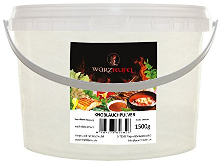 Knoblauch fein gemahlen, Gewürz – Knoblauch, Knoblauchpulver, Premiumqualität aus Europäischer Union. PE - Eimer 1500g. (1,5 KG)