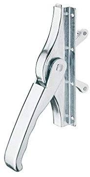 JUVA Metall Tor-Treibriegel mit beidseitiger Verriegelung - Torriegel für Stangen-Profil 16 x 16 mm | Türtreibriegel Hub 30 mm | MADE IN GERMANY | 1 Stück - Torverschluss für Gartentore & Metalltüren