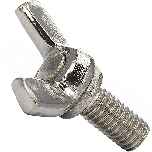 OPIOL QUALITY® Flügelschrauben DIN 316 M5x12 mm aus Edelstahl A2 V2A (4 Stück) Amerikanische Form Flügelschraube Flügel Schraube Gewindeschrauben