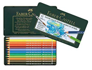 Faber-Castell Albrecht Dürer® Akvarellpennor 12 blandade färger i metallfodral förpackning med 12