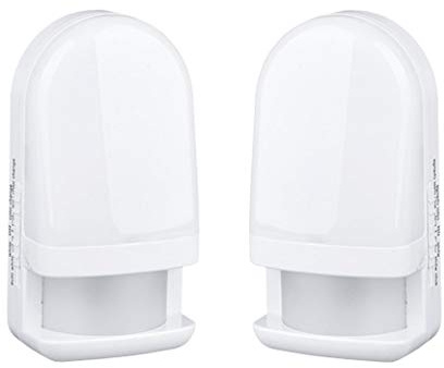 Trango 2er Set LED Sensor Nachtlicht 11-238 in Weiß mit Automatikfunktion I mit Bewegungssensor I Sicherheitslicht I Steckdose I Wandlampe I Orientierungslicht I Einschlafhilfe I 3000K warmweiß