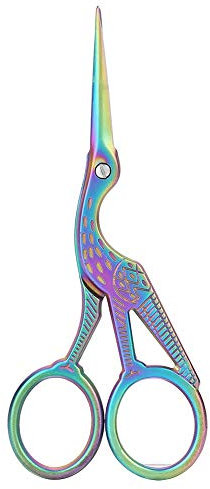 Hztyyier Bunte Edelstahl Stickerei Storch Schere kranform nähwerkzeuge für Handwerk Kunstwerk täglichen Gebrauch