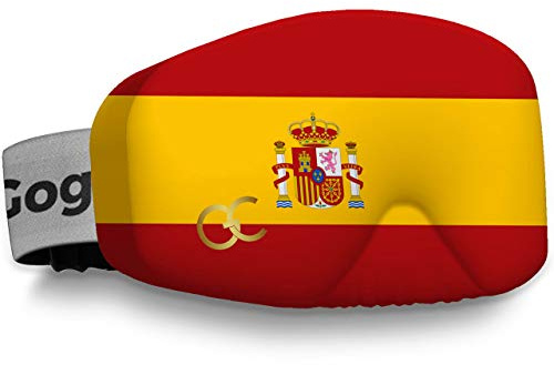 GogglesCover Ski Goggles Protective Cover, Protective Goggle Cover Portable, Ski Goggle Cover Sleeve Anti-Scratch, Ski Goggles Accessories, Ski Equipment, Spanish Flag Design