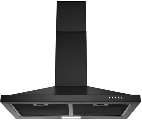 SNDOAS Black Range Hood 30 inch,Hood Vents for Kitchen with Ducted/Ductless Convertible,Vent Hoods 30 inch,Wall Mount Ductless Range Hood,Stainless Steel Kitchen Vent Hood with LED Light
