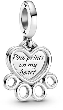 Pandora Charm Anhänger Silber Hundepfote -Gravur möglich- 799360C00