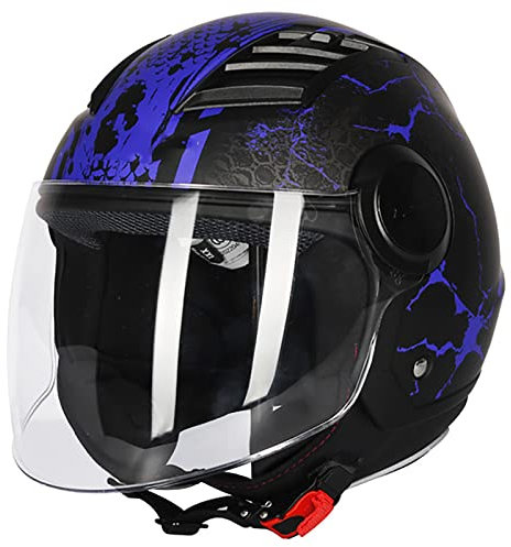 JATIBOSH Schutz Vor Wind Und Regen Retro Halbhelm, UV Protective Motorradhelm Herausnehmbar Vintage Rollerhelm, Weich Und Bequem Jethelm Helm, Herren Damen Outdoor ECE Zertifiziert