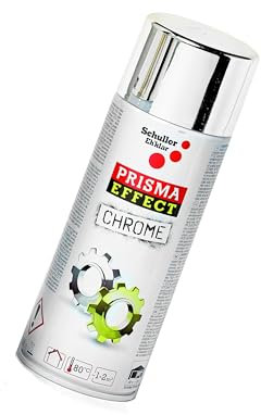 Chrom Lackspray Silber Sprühlack Effektspray Prisma Effect Hochglanz, 400ml + Bisomo Sticker