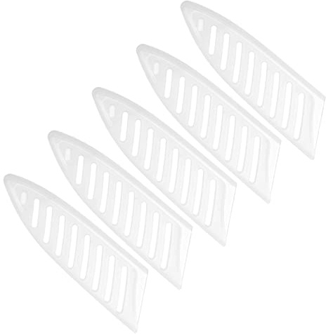 PATIKIL PP-Sicherheitsmesserabdeckungen für 8,9 cm Schälmesser, 5 Stück, Messer, Kantenschutz, Klingenschutz, Universal-Messerscheide für Küche, Weiß
