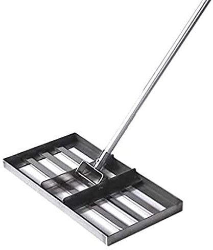 Râteau de nivellement de pelouse, Outil de nivellement de pelouse, broyeur de Sable Plat en Acier Inoxydable, Outil de nivellement de Sol Robuste pour Cour de Golf avec Poteau en Acier Inoxydable, t