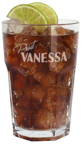 Herz & Heim® Longdrinkglas mit Namensgravur - Prost!