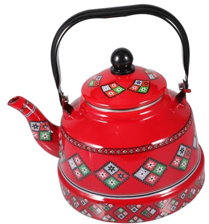 Bollitore elettrico portatile in smalto ceramico Caffettiera bianca Teiera giapponese Bollitore da campeggio vintage Bollitore per acqua calda senza acqua Teiera cinese Scaldabagno Collo di cigno in