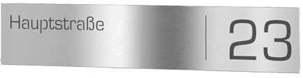 Graviers Design Briefkastenschild aus Edelstahl für Briefkasten selbstklebend - Straße Hausnummer Schild personalisiert mit Lasergravur Design 2