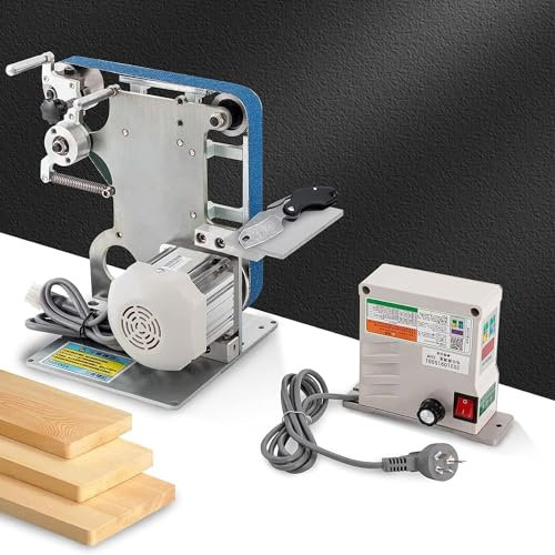DPLXFPP Máquina Pulidora Lijadora Banda 550 W con Motor Sin Escobillas, Amoladora Banco Lijadora Banda 1 X 30, Rotación hacia Adelante Y hacia Atrás, Velocidad Continua Vertical Y Horizontal