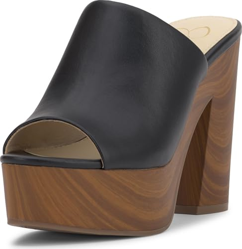 Jessica Simpson Shelbie Block Heel Platform Mule, Black, 10