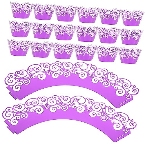 PAMINGONO 50pièces Caissettes à Aluminium Couvercles Décoratifs Papier Alvéolé Pour Muffins Et Gâteaux Pour Et Événements Spéciaux
