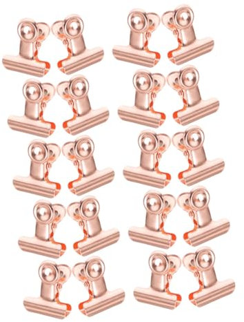 WEKADRIN 20pcs Stainless Steel Magnetic Black Clip for Photo Display Clamp Ticket Postcard Holder