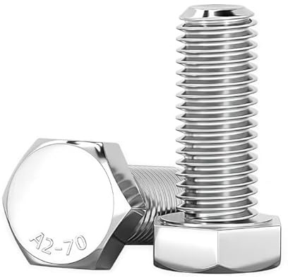 Drenky M8 x 50mm Sechskantschrauben Maschinenschrauben 10 Stück Edelstahl A2 V2A Sechskantkopfschrauben Edelstahlschrauben DIN933 Norm Bolzen für Maschinenmontage