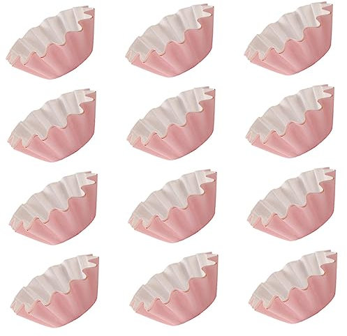 PartyKindom 50pcs High Hardness Paper Cake Cups for Baking Non Stick Cupcake Liners for Bakery Use
