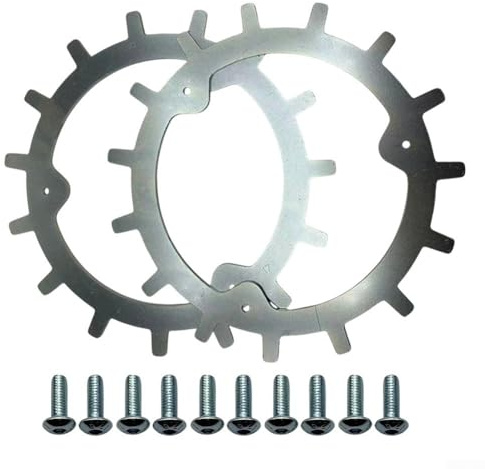 Picos robóticos de acero inoxidable para cortacésped con 8 tornillos, tracción robótica para cortacésped con ruedas de asistencia mejoradas para cortadoras de césped Mammotion Yuka Mini autocentrantes
