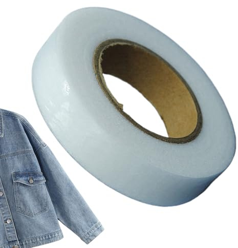 Cinta de Tela para Ropa,Cinta de Tela Adhesiva Rollo Doble Cara - Pegajosa Aplicable con Resistente Forro Accesorios de Costura para Principiantes y Profesionales Proyectos de Manualidades
