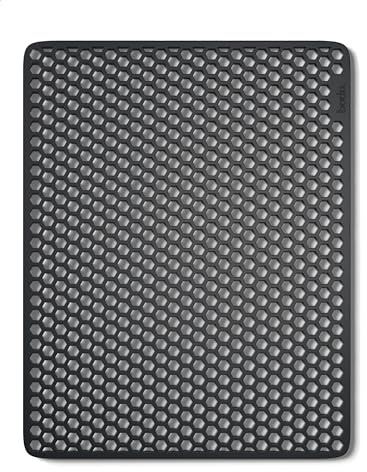 Bodo® Tappetino per lavello 36 x 46 cm per lavelli 40 x 50 cm. Antiscivolo, drenaggio rapido, protegge lavello, piatti e bicchieri dai graffi. Colore nero.