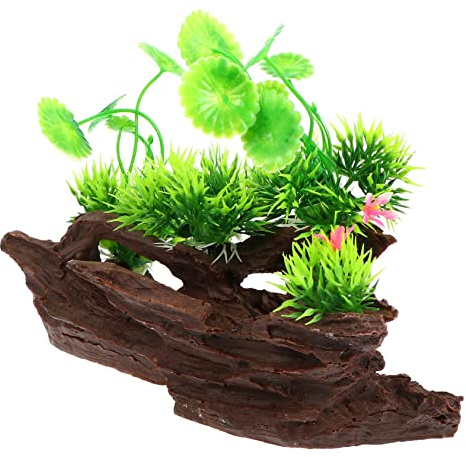 Toyvian Décoration Aquarium Racine Résine Artificielle Micro Paysage pour Aquarium Poissons Ornement Durable sans pour Eau Douce et Salon Bureau Chambre