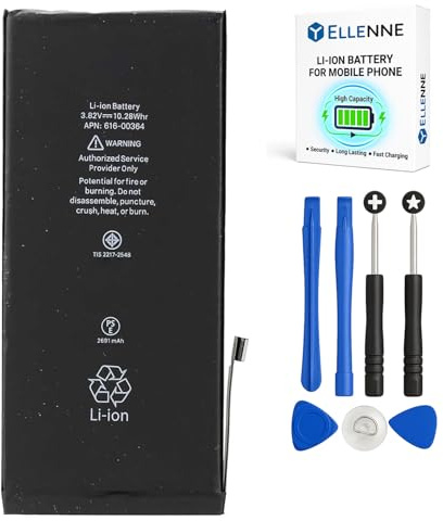 ELLENNE - Batterie pour Apple iPhone 8 PLUS 2691mAh avec kit tournevis inclus