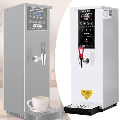 Nicvrea Distributeur d'eau Chaude Professionnel 25 L, Chauffe-Eau Électrique pour Restauration 1000 W, Température Réglable, Grand Débit 60 L/h, Infusion Rapide White