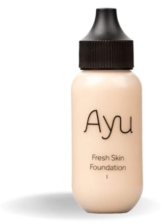 AYU Fresh Skin Foundation - 1 – Lightweight Hydrating Liquid Base with Hyaluronic Acid, Vegan & Fragrance-Free – 30ml