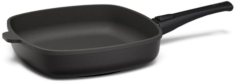 Hoffmann STONIQ Viereckpfanne 28 x 28 cm PFAS-frei | Induktionspfanne Aluminium Handguss Made in Germany | Antihaftbeschichtung mineralisch | abnehmbarer Stiel | backofengeeignet (ohne Glasdeckel)