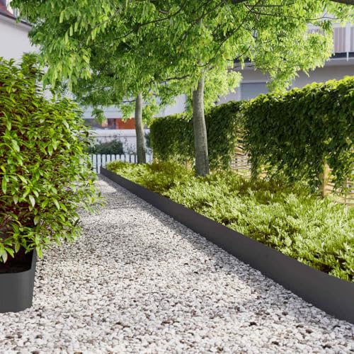 Lumanois Bordes para césped 30 uds Acero Laminado frío Negro 20x103 cm,Bricolaje,Vallas de jardín,Ribetes y Bordes para jardín,26.83kg-860160