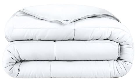 Bare Home Duvet Insert Comforter - Queen Size - Goose Down Alternative - Ultra-Soft - Premium 1800 Series - All Season Warmth - Bedding Comforter (Queen, White)