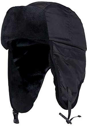 HEAT HOLDERS - Herren warm Winter gefüttert wasserdicht schwarz fliegermütze