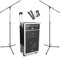 NJS Vonyx ST180 Portable PA System with Wireless Microphones, CD MP3 Bluetooth Battery Powered Speaker, Adjustable Mic Stands, Wireless Sound System for Events, Performances & Churches