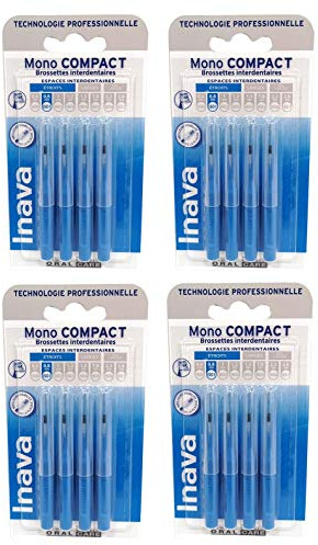 Inava Brossettes Mono Compact Bleu 0,8 mm lot de 4 x 4 = 16