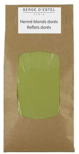 SERGE D'ESTEL PARIS Henné Blonds Dorés 1KG - Coloration Végétale 100% Naturelle - Apporte de Magnifiques Reflets Dorés - Brillance et Douceur aux Cheveux