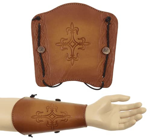 elToro Prime Brea, Plate, Armschutz aus hochwertigem Leder | Zubehör für Pfeil und Bogen, Mittelalter, Bogenschießen, Geschenk