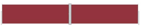 vidaXL Toldo Lateral Retráctil Jardín Separador Terraza Balcón Patio Exterior Pantalla Privacidad Solar Viento Enrollable Rojo 160x1000 cm