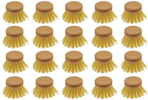 teemando® 20 X Ersatzkopf für Marken-Spülbürste 24 cm, großer Kopf 5,3 cm