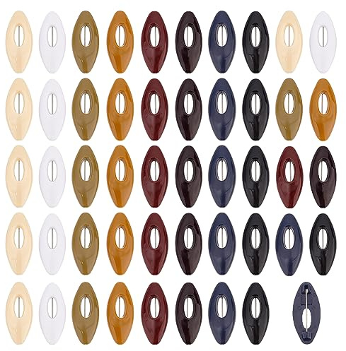 OLYCRAFT 48 Stück Schal Sicherheitsnadeln Kunststoff Brosche Schwarze Bandana Nadel Hohle Ovale Hijab Nadeln Kopftuch Dekorationsnadel Sicherheitsverriegelung Für Frauen Muslimische Schal Kleidung