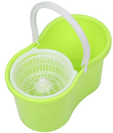 Set Clean Mop Serpillière, Seau et Balai-essoreur Simples à Utiliser, balais serpillère avec mécanisme d'essorage intégré,pour Nettoyage Sol