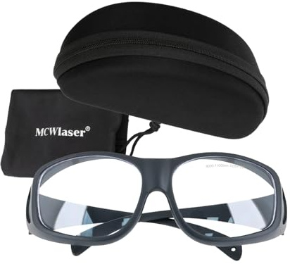 MCWlaser CO2 Laser Schutzbrille 10600nm 10.6um OD5+ Safety Glasses Goggles Absorptionstyp CO2 Laser Brille Für CO2 Lasergravur Cuttinge Schönheitsbehandlung Instrument EP-4 Stil 9