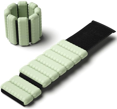 Qyrglex Ankle & Wrist Weights Set of 2, 1lb/2lb Waterproof Wearable Fitness Weights with Smooth Silicone Surface Friendly to Skins for Workout Strength Training - Yoga | Pilates | Walking | Aerobic