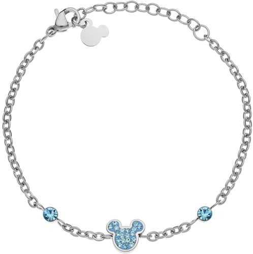 Disney Mädchen-Armband Edelstahl Kristall One Size, Silber 88875907