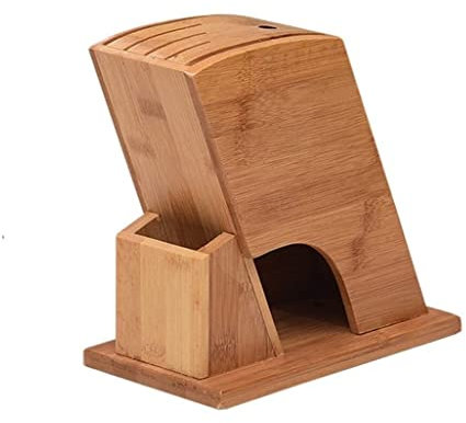 JYARZ Range Couteaux Porte-Couteau en Bambou Bloc De Couteaux Support De Couteau Ménager Respectueux De l'environnement Range Couteau de Cuisine Vide