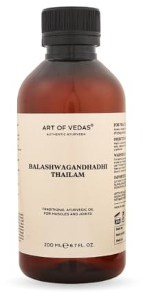 Art of Vedas Balaswagandhadi Thailam 200 ml | Aceite ayurvédico clásico de masaje con Bala y Ashwagandha | Fórmula auténtica con base de aceite de sésamo