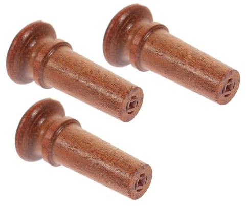 3 Stück Geigenstöpsel aus Jujube Holz für Violine Ersatzteil | Klassisch, Elegant, Schöne Ausführung, Hohe Empfindlichkeit, Reparatur und Austausch