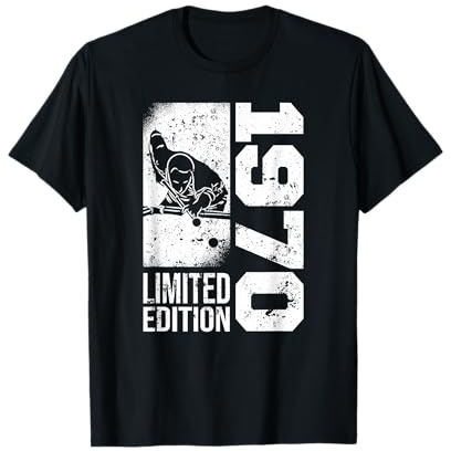 Billard Snooker-game Jahrgang 1970 Geburtstag Pool-Billard T-Shirt